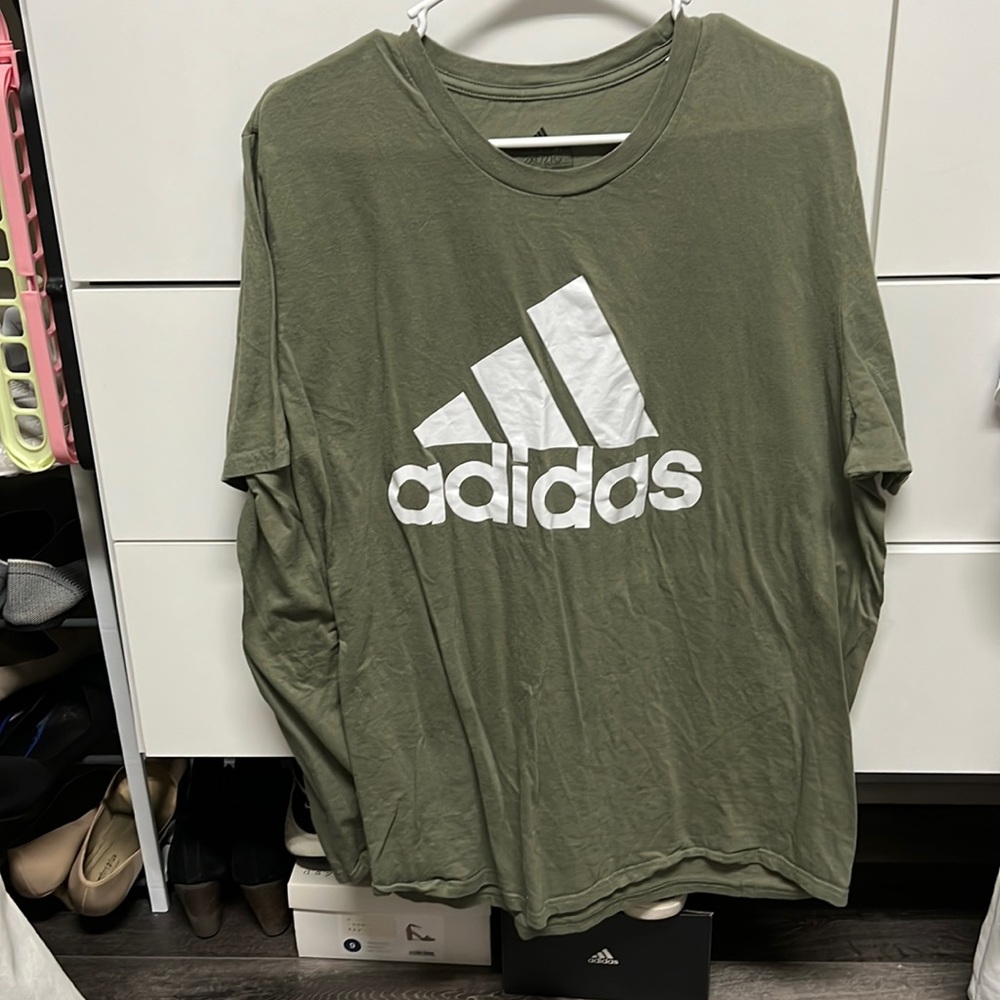 Olive Green 2XL Adidas Tee